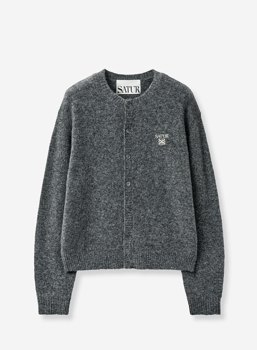 SATUR 羊駝毛開襟針織衫 (M) Loren Alpaca Crew Neck Cardigan