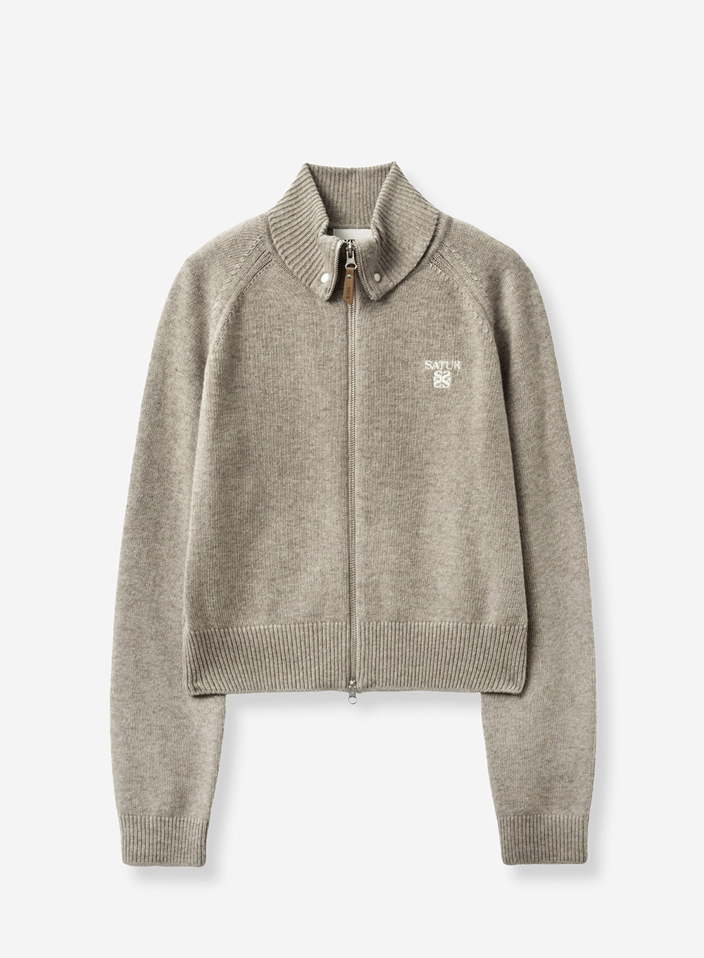 SATUR 喀什米爾混紡開襟針織衫 (W) Cashmere Blended Knit Zip-Up