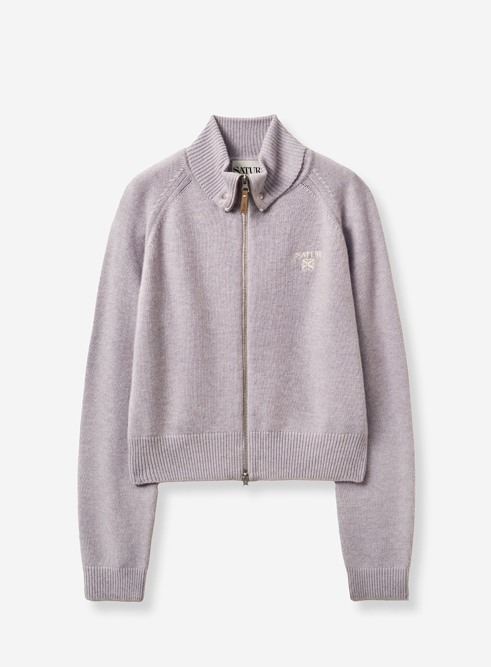 SATUR 喀什米爾混紡開襟針織衫 (W) Cashmere Blended Knit Zip-Up