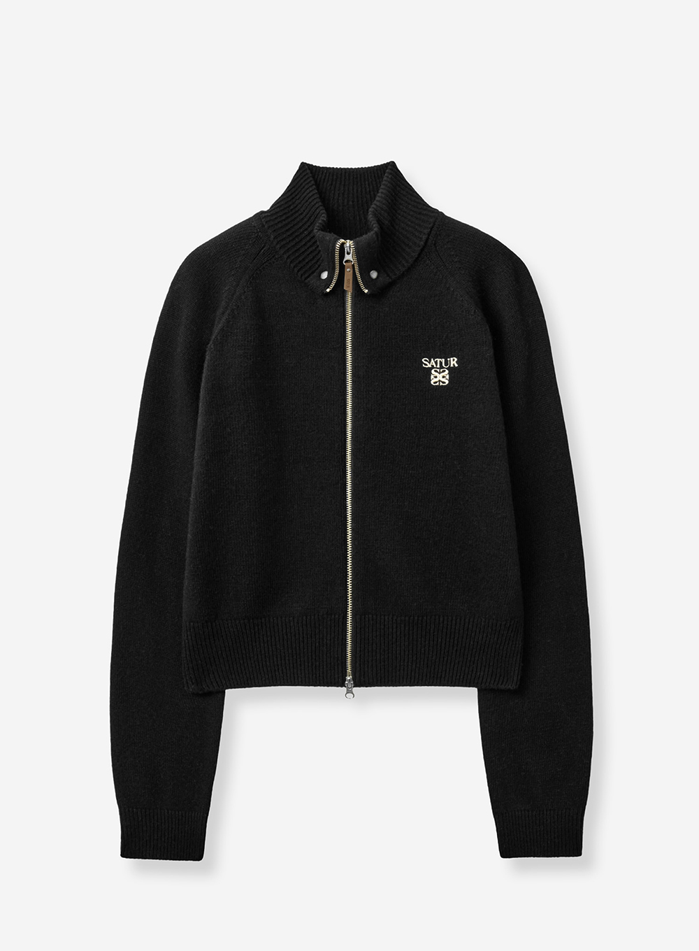 SATUR 喀什米爾混紡開襟針織衫 (W) Cashmere Blended Knit Zip-Up
