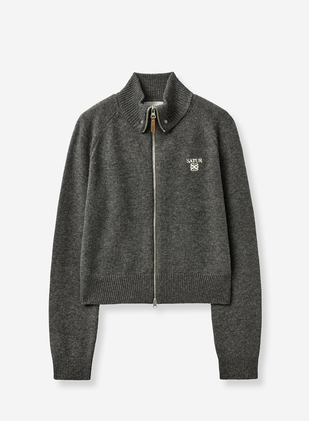 SATUR 喀什米爾混紡開襟針織衫 (W) Cashmere Blended Knit Zip-Up