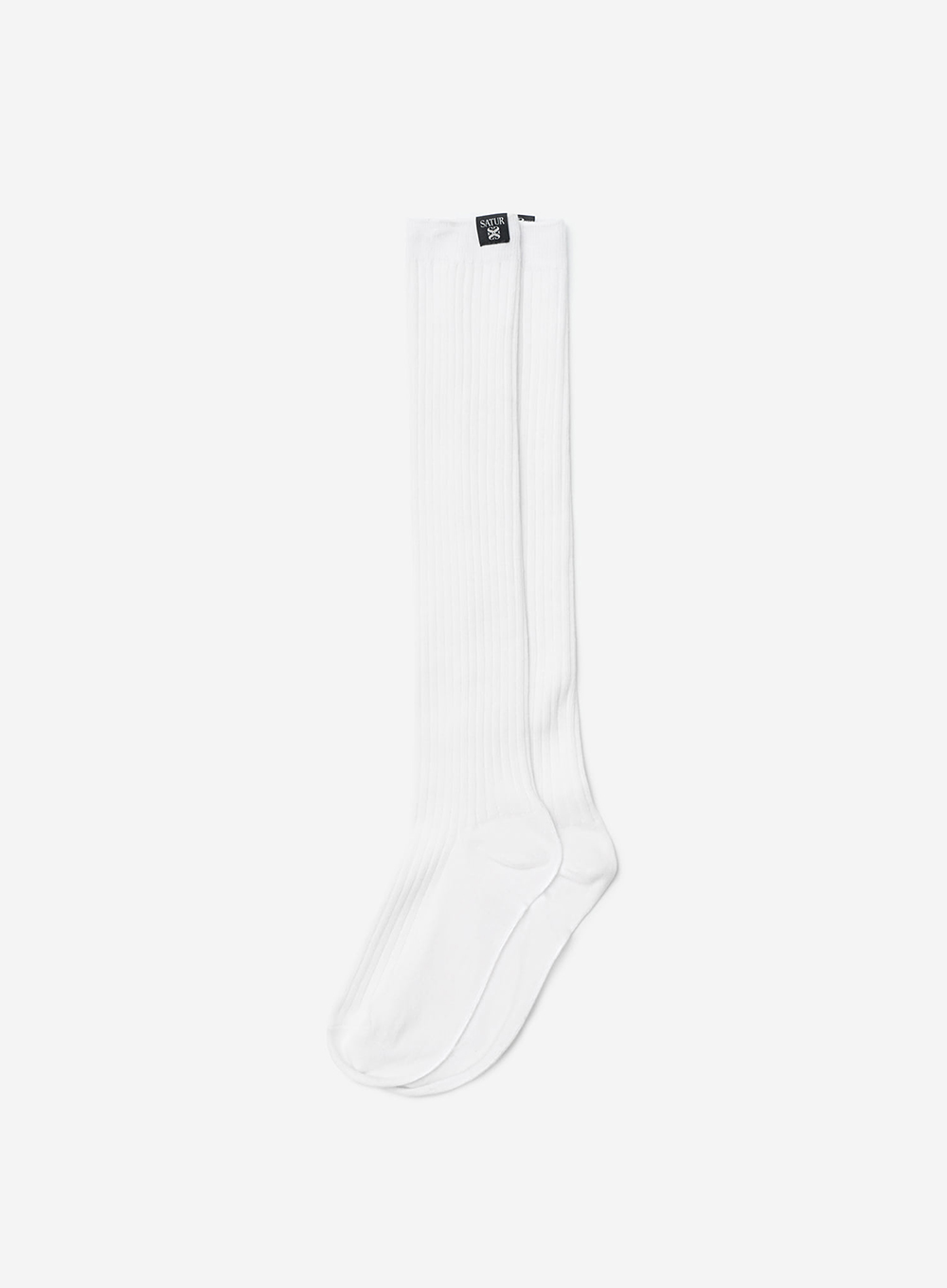 SATUR 經典織標及膝襪 (W) Basic Logo Label Knee Socks