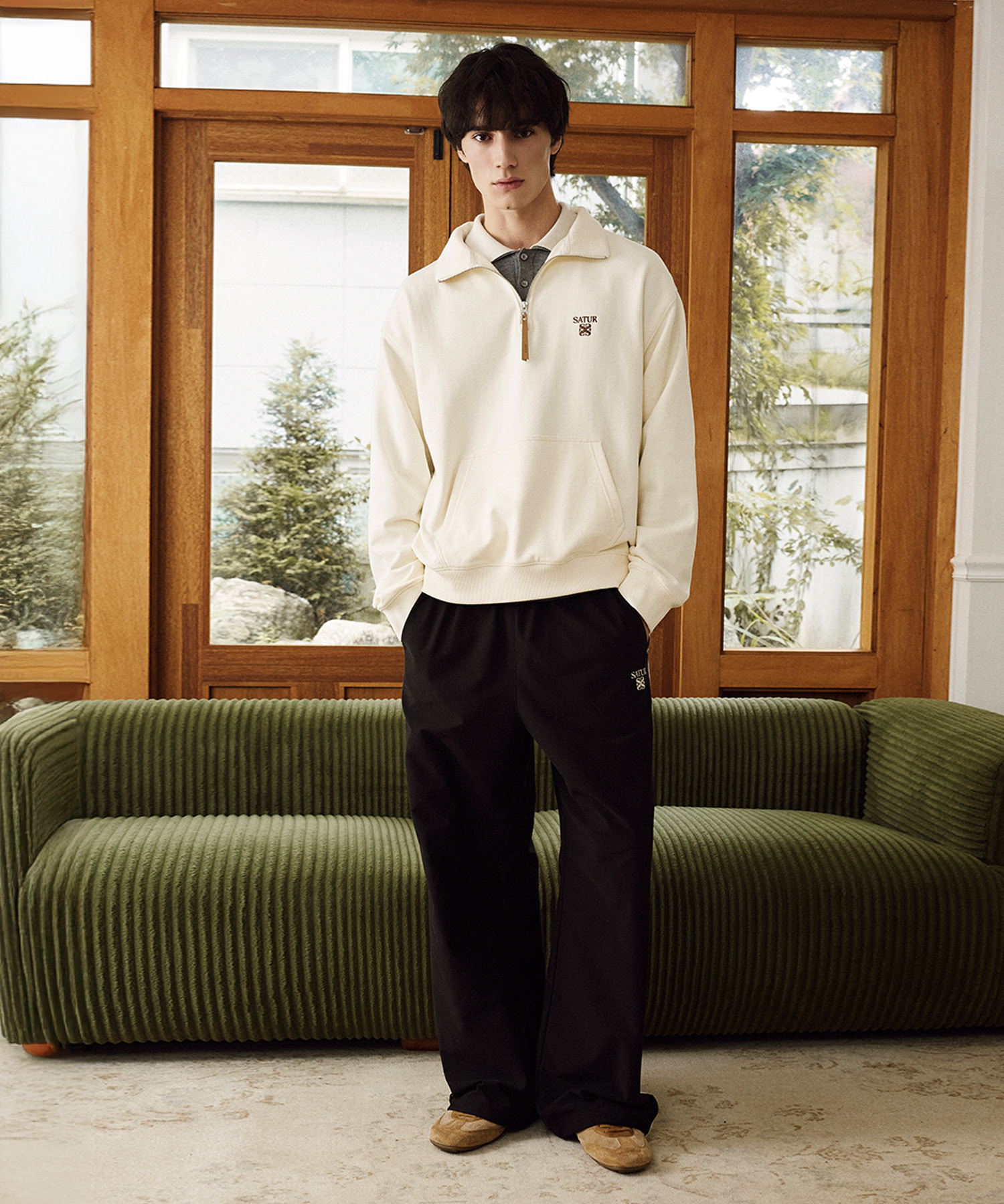 SATUR 半開襟針織長袖上衣 (U) Half-Zip Sweatshirt
